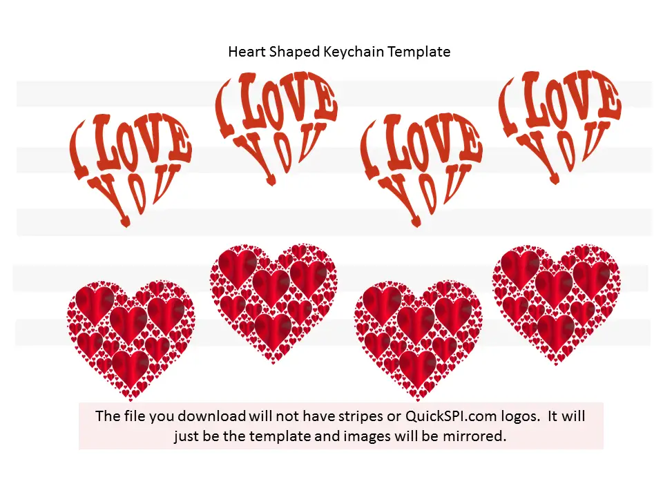 Heart shaped sublimation blank template