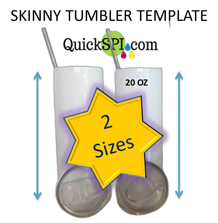 20 Oz Skinny Tumbler Template Sublimation For Beginners