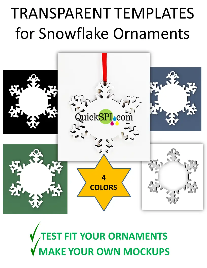 Download Snowflake Ornament Transparent Templates for Sublimation ...